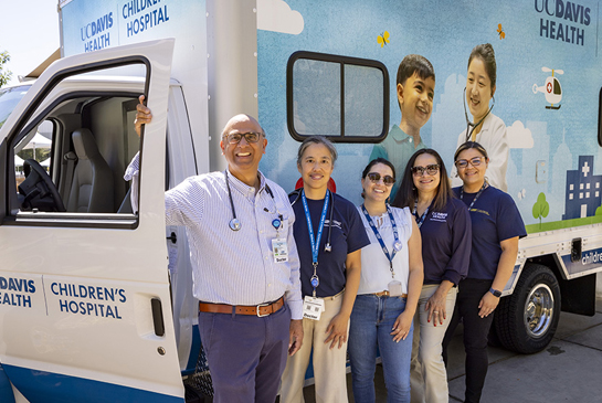 our staff with the mobile clinic