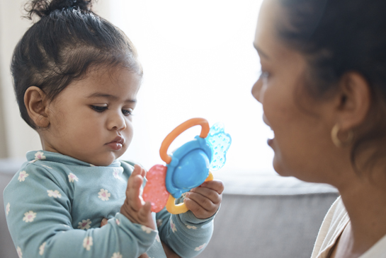 parent playing with a child