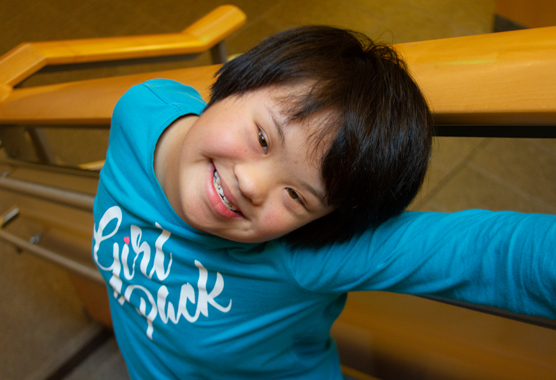 girl having fun at the UC Davis MIND Institute