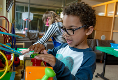 boy playing at the UC Davis MIND Institute