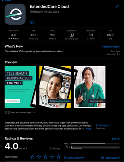 App store screenshot for Step 4 showing the download screen for ExtendedCareCloud