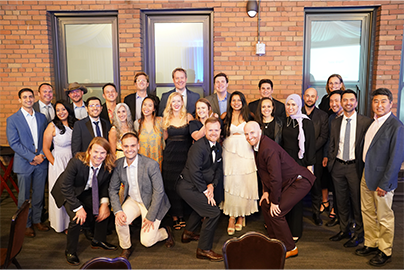 neurosurgery residents and faculty at graduation