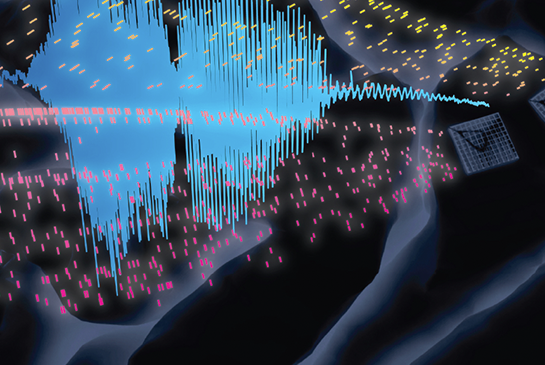 'Neural Correlates of Speech' depicts neurons in motor cotex firing actionn potentials as a person speaks. 