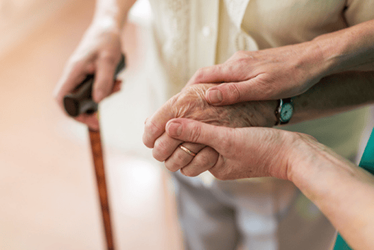 Elderly hands