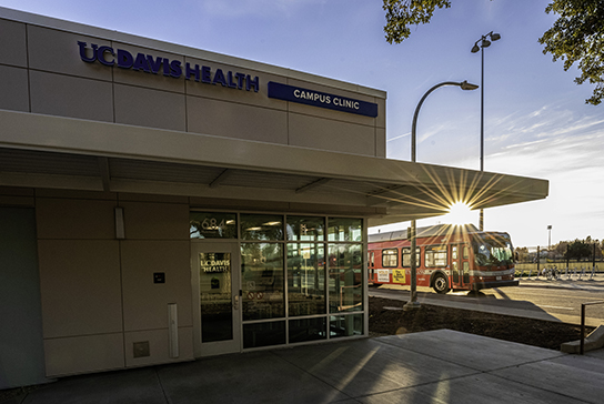 Exterior of the Davis campus clinic