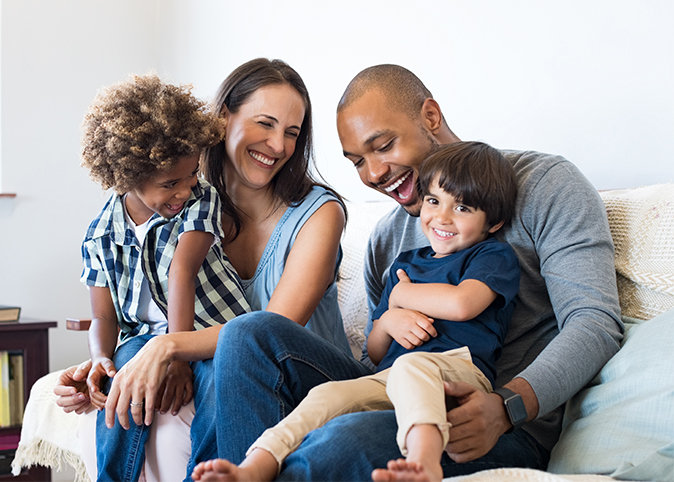 A multiracial family