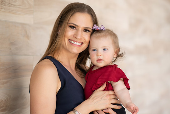 UC Davis Health employee Erin and her child