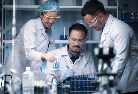 a group of scientists in a lab