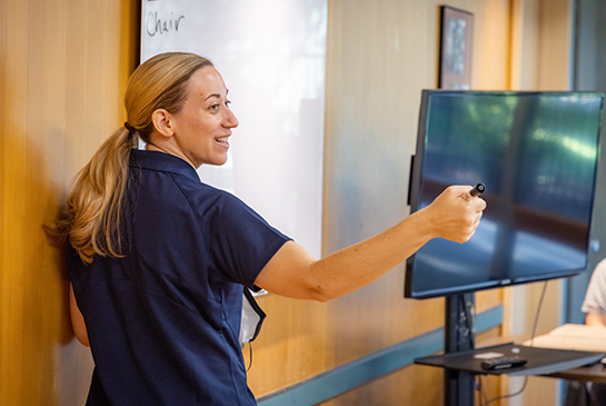 UC Davis Health staff teaching a patient wellness course