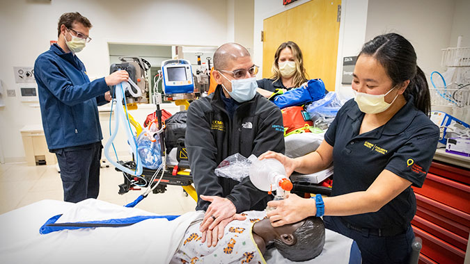 Critical care transport training