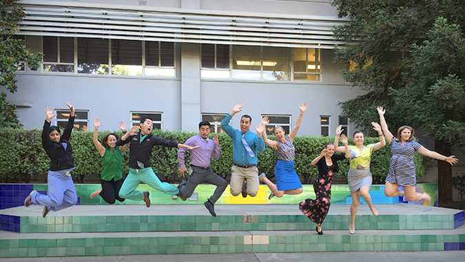 Seniors jumping picture