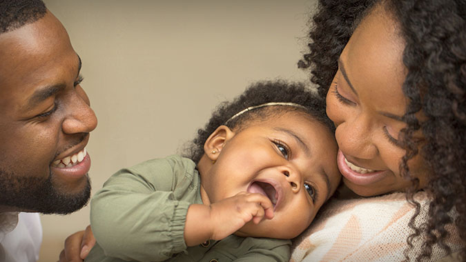 happy family with baby, stock image