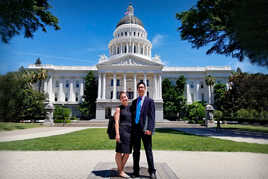Doctors in front of State Capital