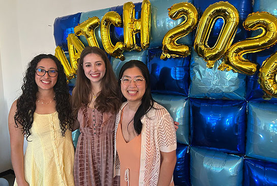 Three prospective women medical school residents