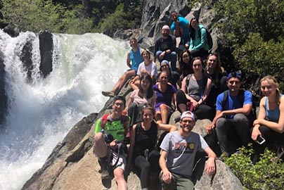 Resident retreat to Sacramento area waterfall.