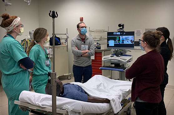 Critical care simulation training room