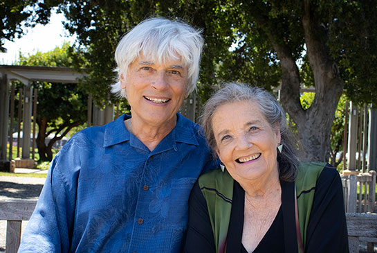 From left, Paul and Randi Hagerman outside the UC Davis MIND Inst