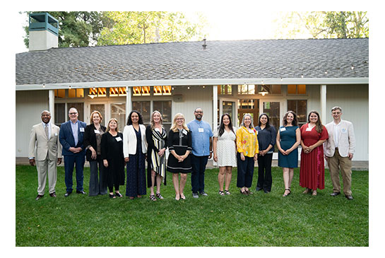Chancelor Awards group photo, 10 winners and 3 Channcelor staff