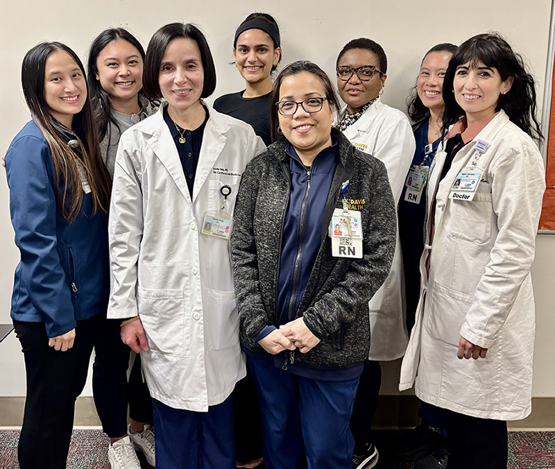 Members of the UC Davis Health Cardiology Advanced Cardiac Therapies Mavacamten team (cardiologists, clinical pharmacists, and nurses).