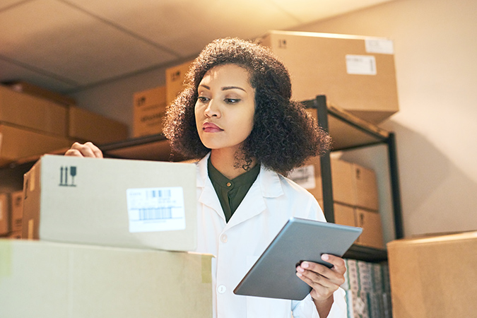 pharmacist in the warehouse