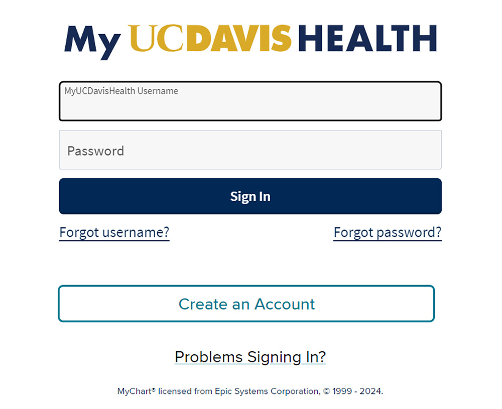 MyUCDavisHealth account