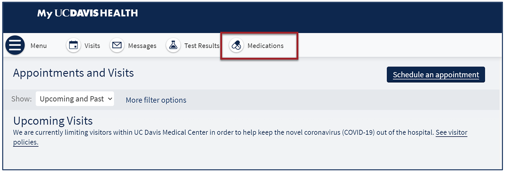 Click the Medications tab