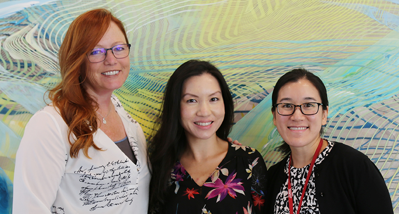 Tricia Parker, Joy Vongspanich Dray and Teresa Kwong