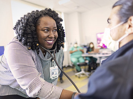 psychiatry resident with patient