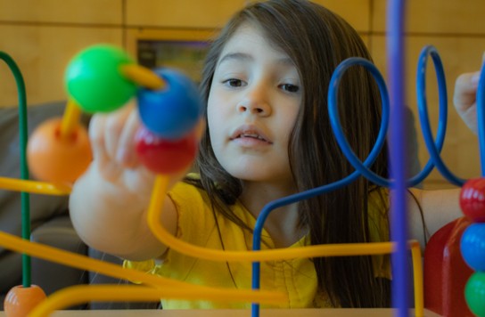 A young child playing