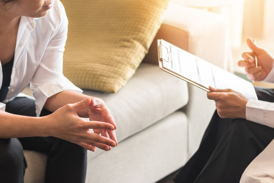 Patient and therapist in session