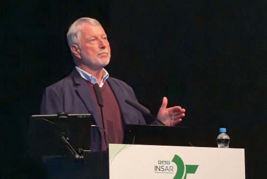 David Amaral speaks at a podium