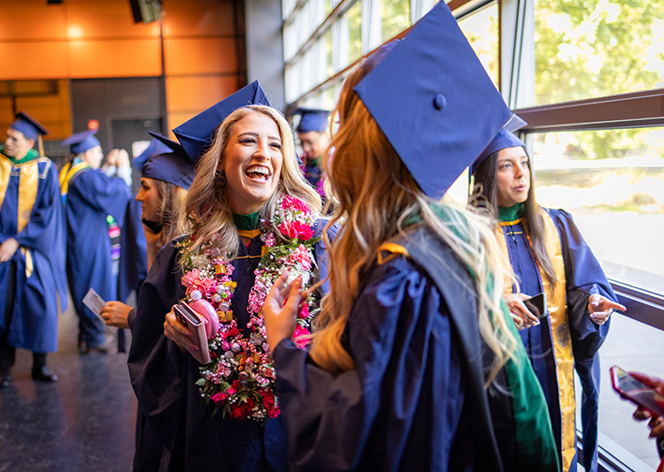 School of nursing students at graduation