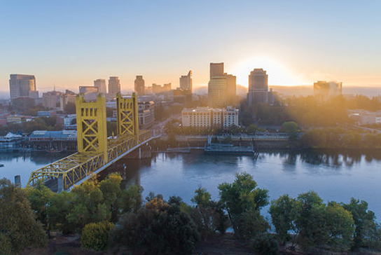 Aerial view of Sacramento