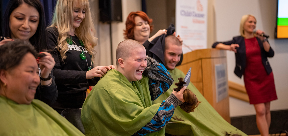 Say goodbye to your hair for a good cause at a local St. Baldrick’s head-shaving event