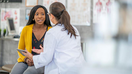 Patient and doctor consult