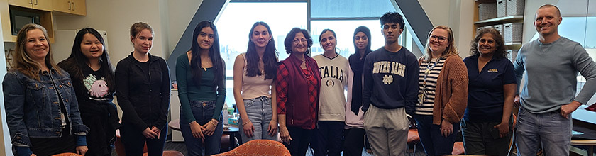 Group photo of MMI faculty and staff with DJUSD high school program participants