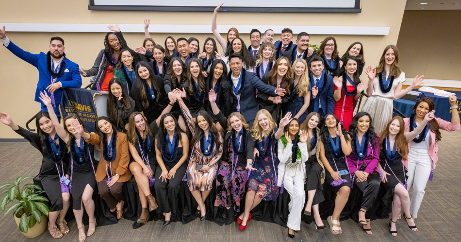 Nursing students class of 2022 celebrate after pining ceremony