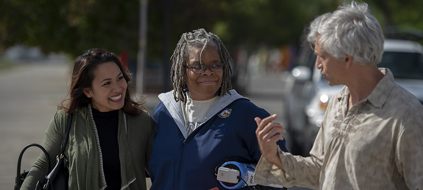 Jann Murray-Garcia leads a Central Valley bus trip to educate about our communities