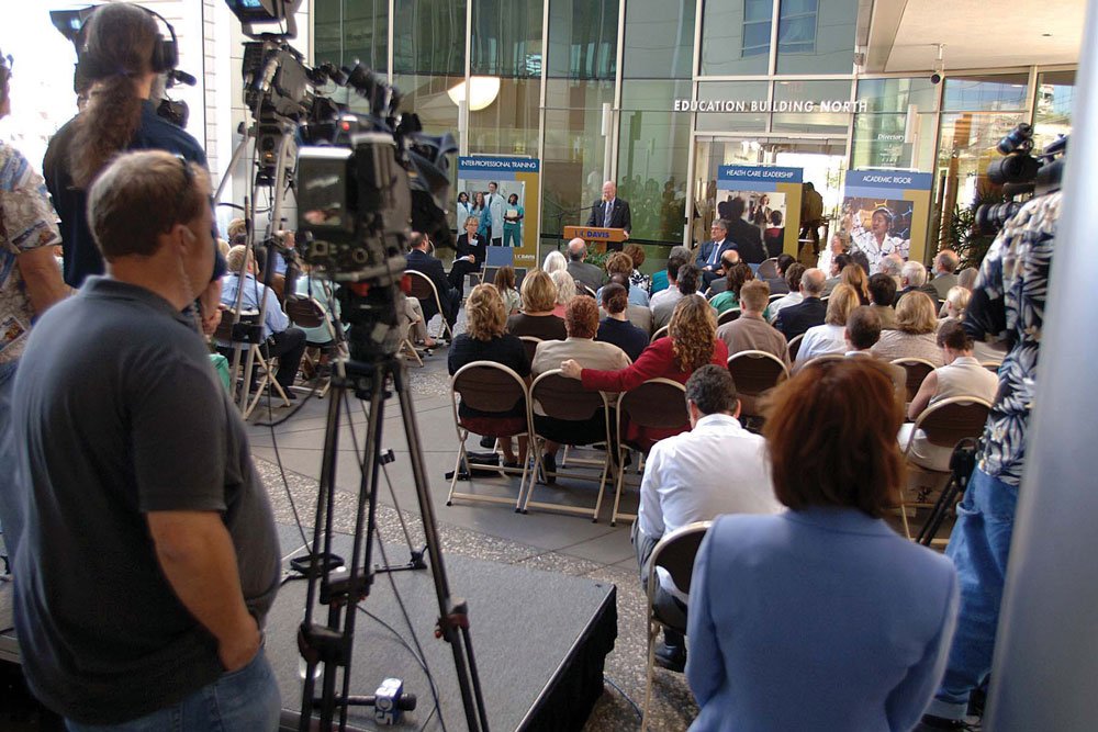 press conference announcing Betty Irene Moore School of Nursing