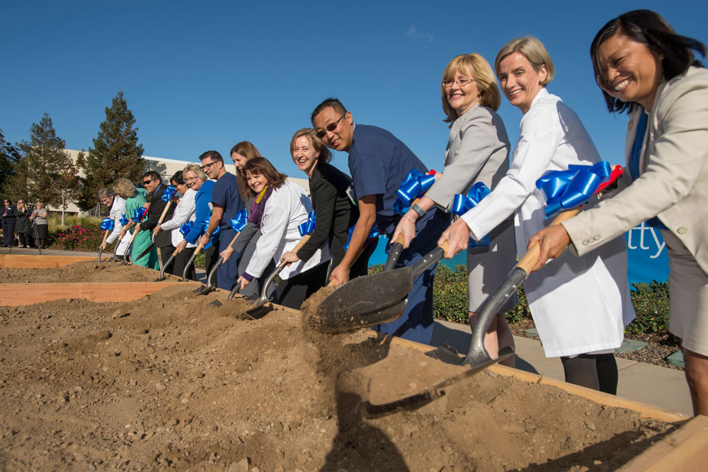 ceremonial ground-breaking on new Betty Irene Moore Hall