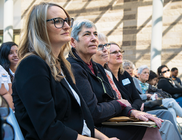 Attendees include staff, faculty, students, donors and friends of the university.