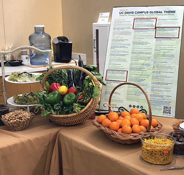 produce display on a table 