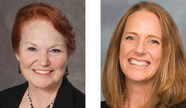 Assistant Clinical Professor Laura van Auker (pictured left) and Assistant Adjunct Professor Cara Sandholdt (pictured right)