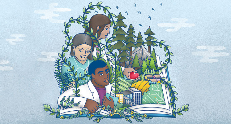 Illustration of students