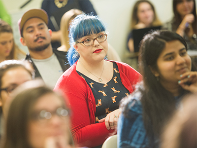 students sitting in lecture hall