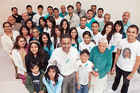 Dozens of Solanki family supporters