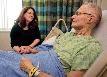 Usher and Kilbourne in hospital room