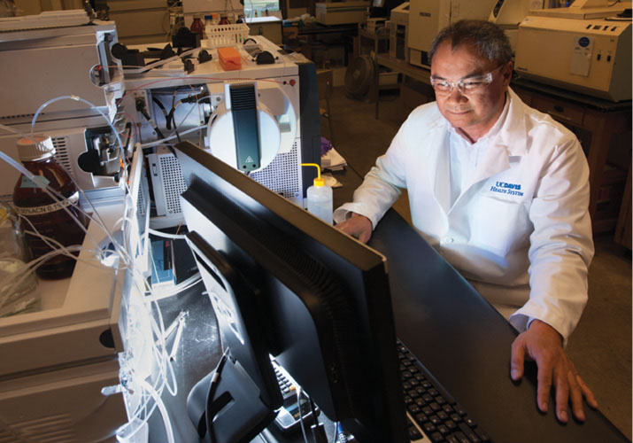 Dr. Lebrilla in his lab