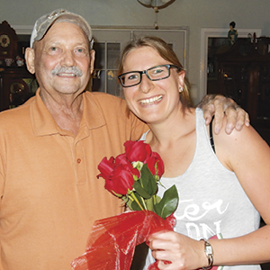 Dr. Maverakis with Larry Moberg at the end of his melanoma treatment.