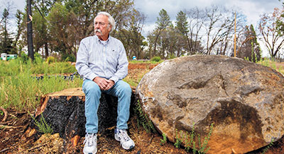 Butch Bromley, a cancer patient and survivor of the Camp Fire disaster.